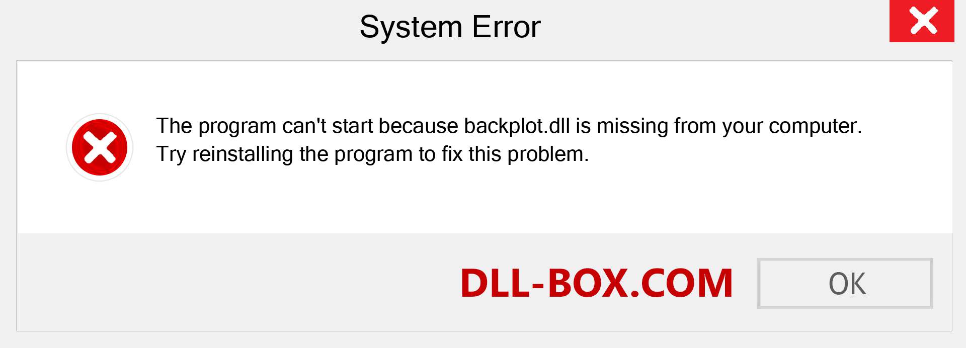  backplot.dll file is missing?. Download for Windows 7, 8, 10 - Fix  backplot dll Missing Error on Windows, photos, images